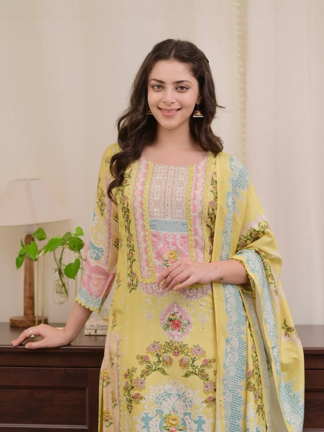 Sunshine And Pastels Soft Loom Dupatta Set