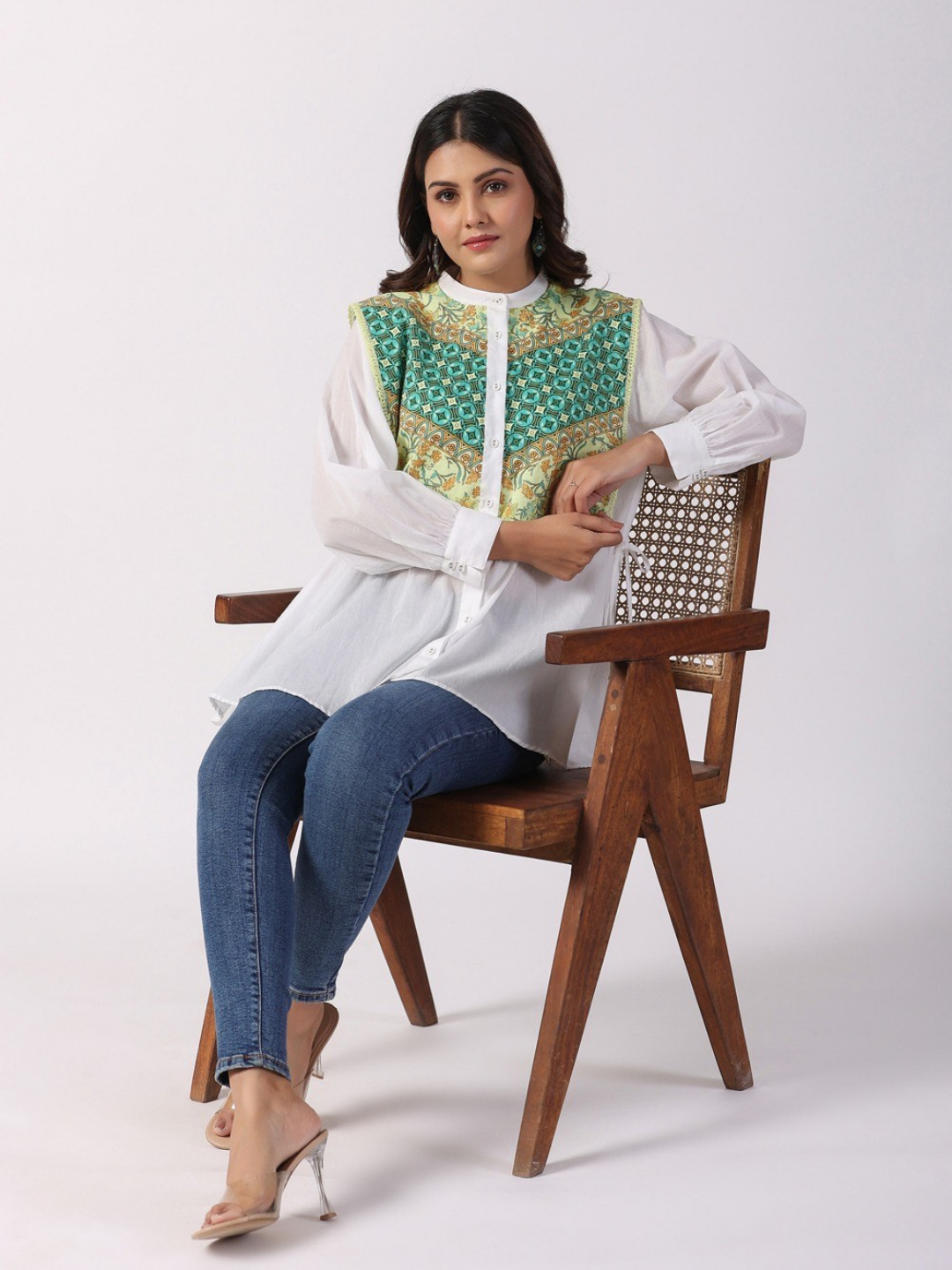 White Boho Elegance Cotton Top