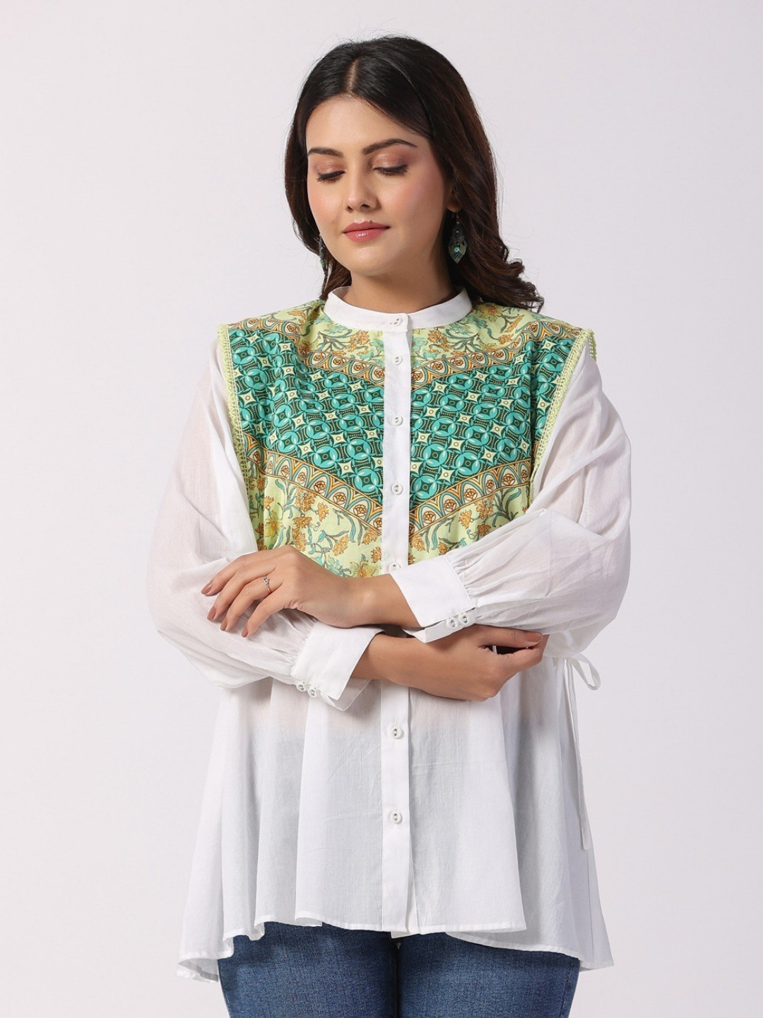 White Boho Elegance Cotton Top