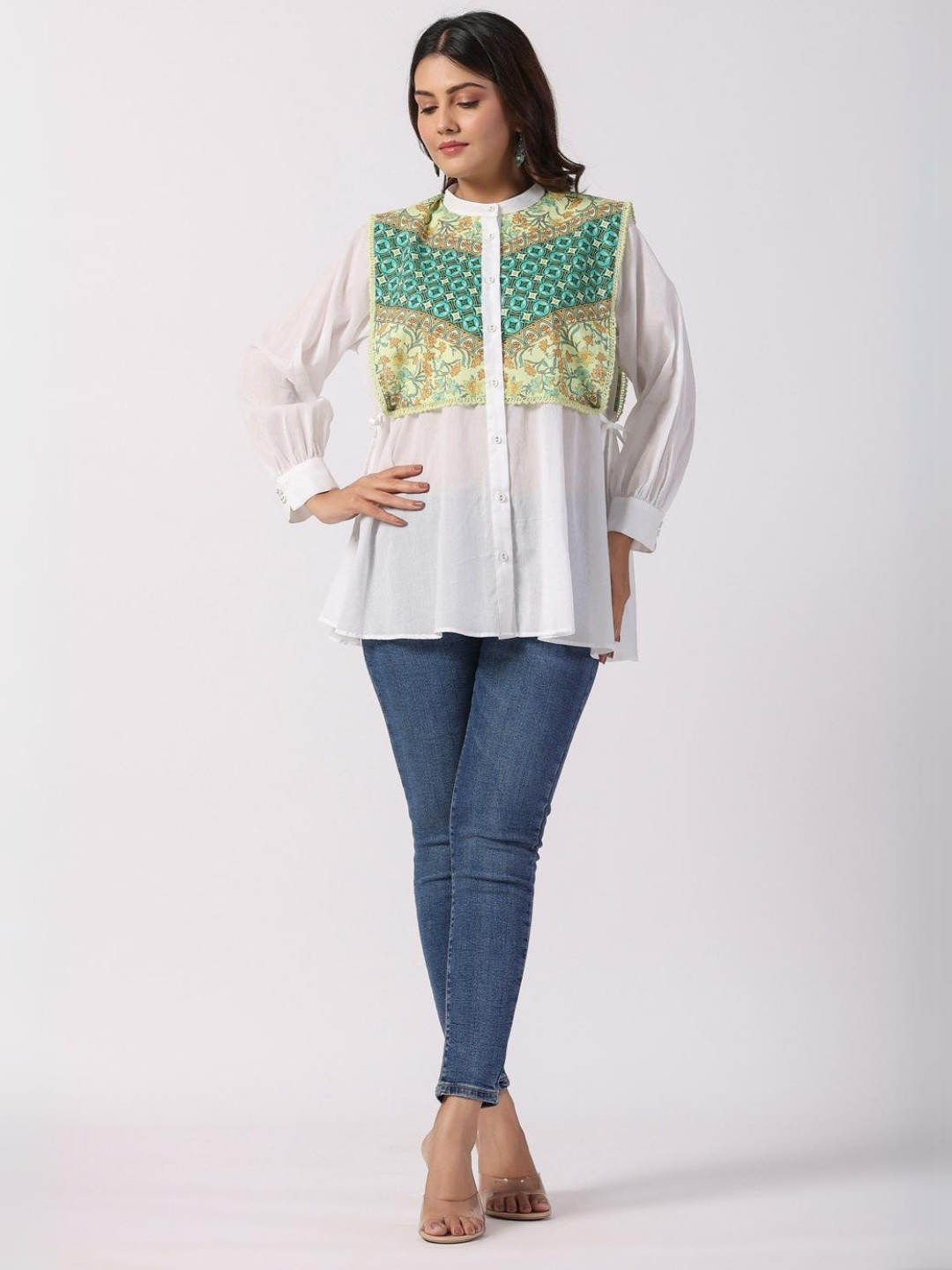 White Boho Elegance Cotton Top