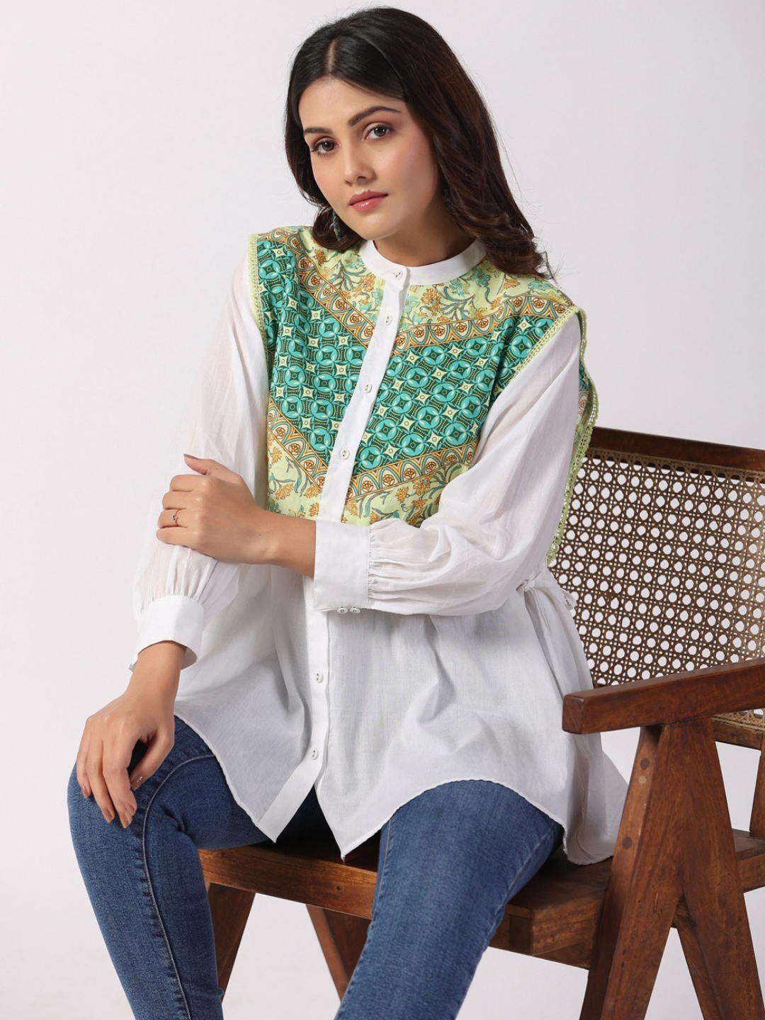 White Boho Elegance Cotton Top