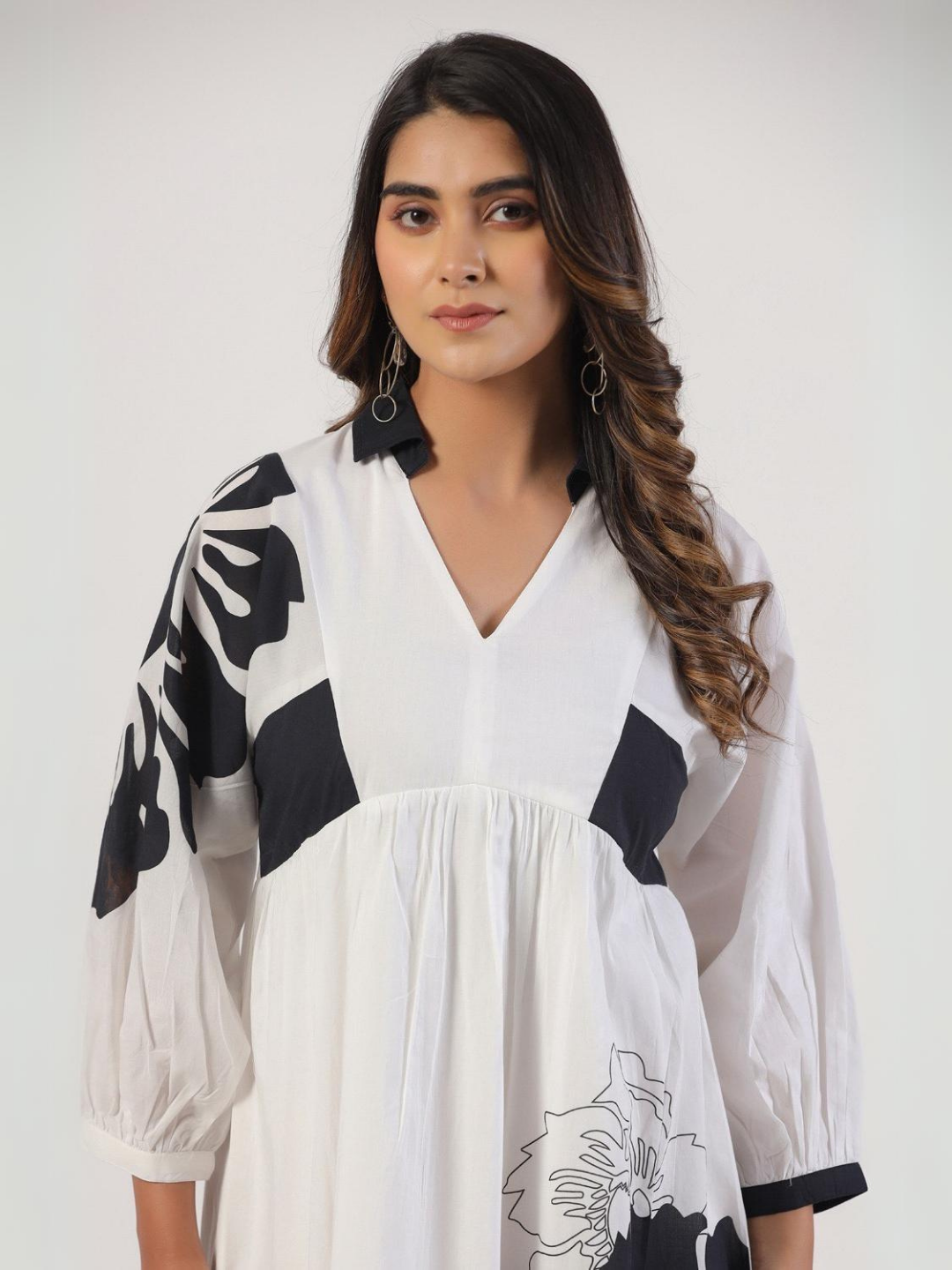 Monochrome Magic Cotton Dress