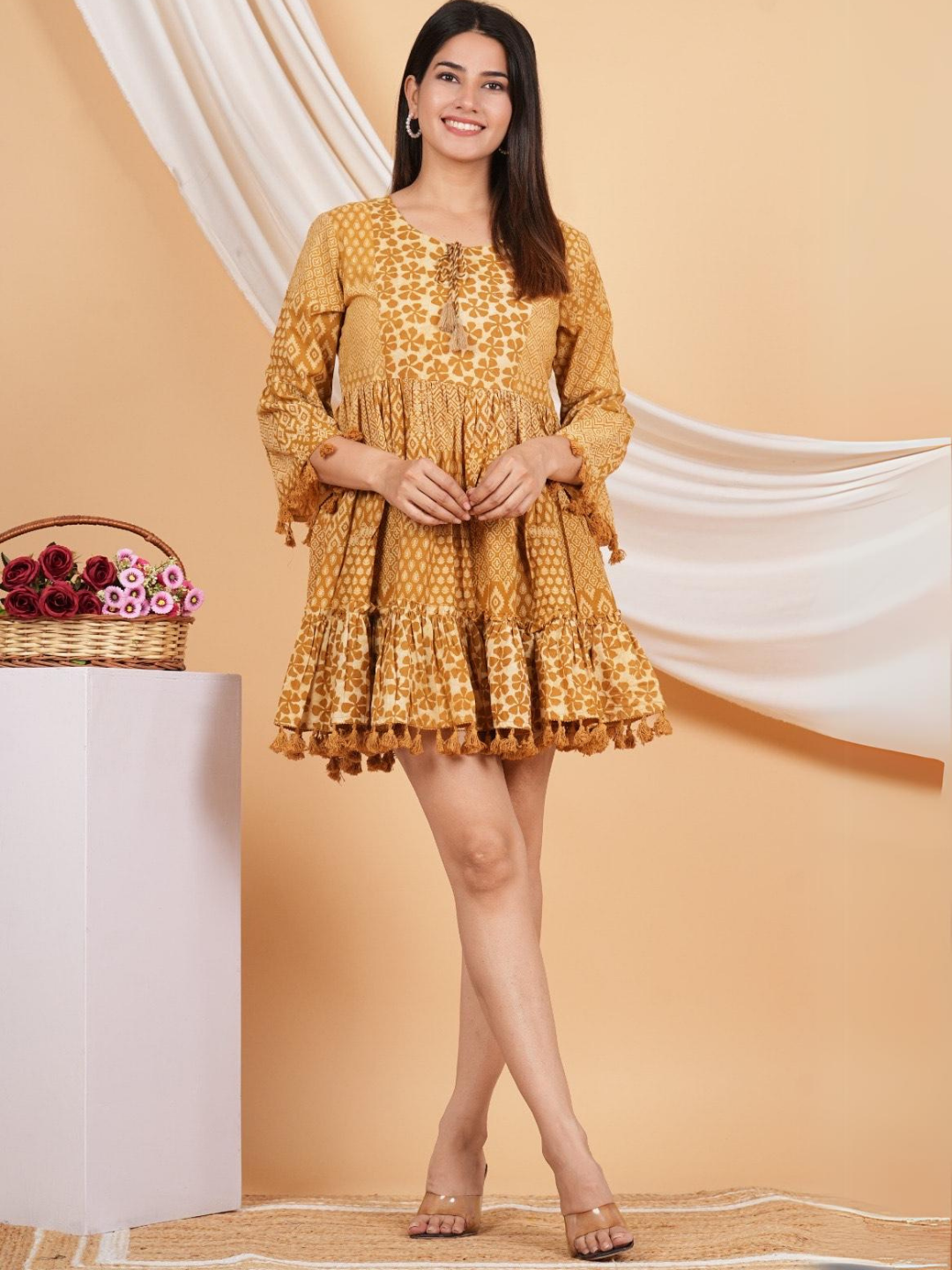 Yellow Block Print Dress Yellow Block Print Dress