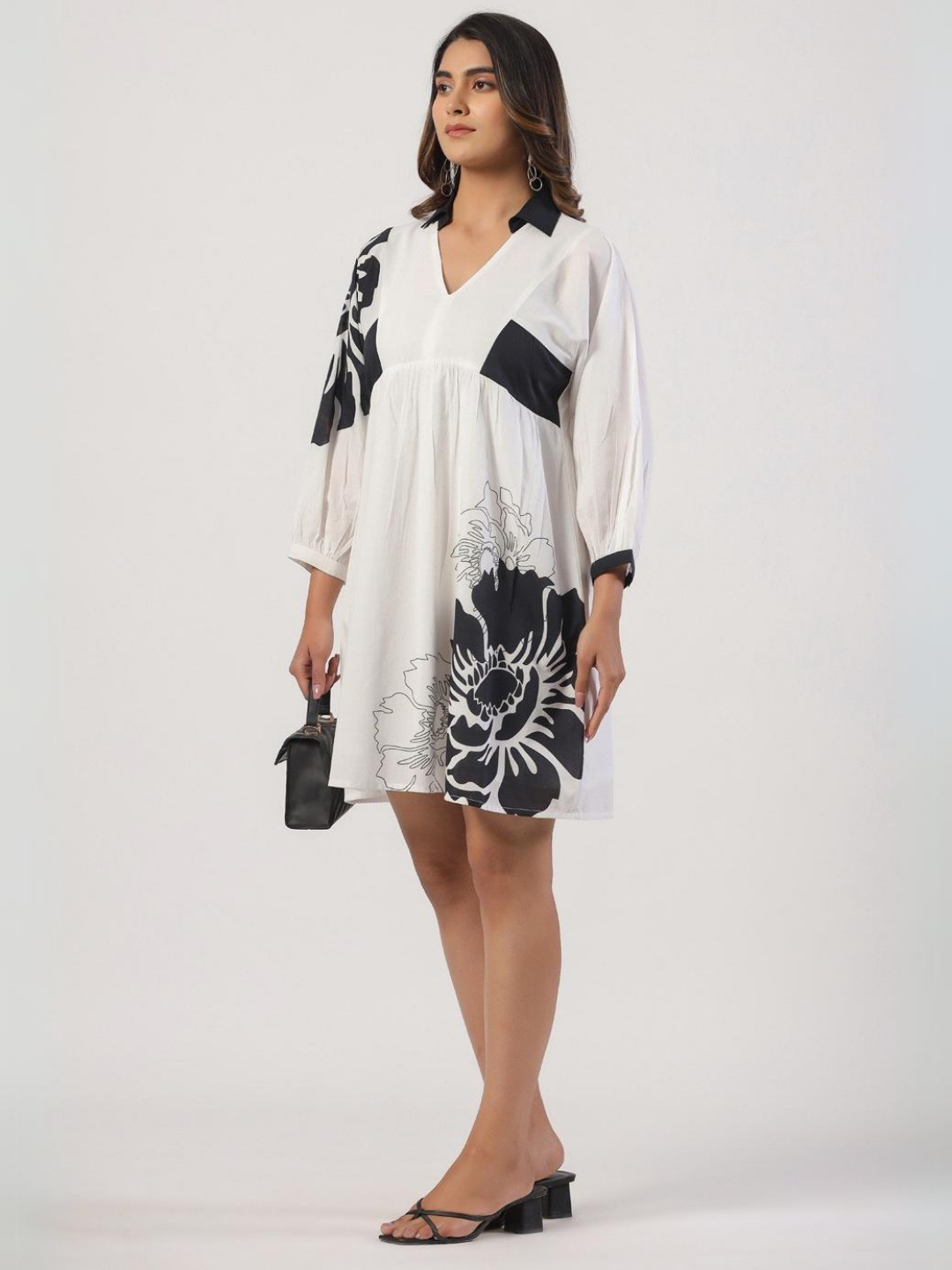 Monochrome Magic Cotton Dress