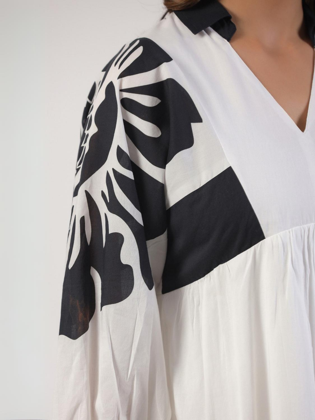Monochrome Magic Cotton Dress