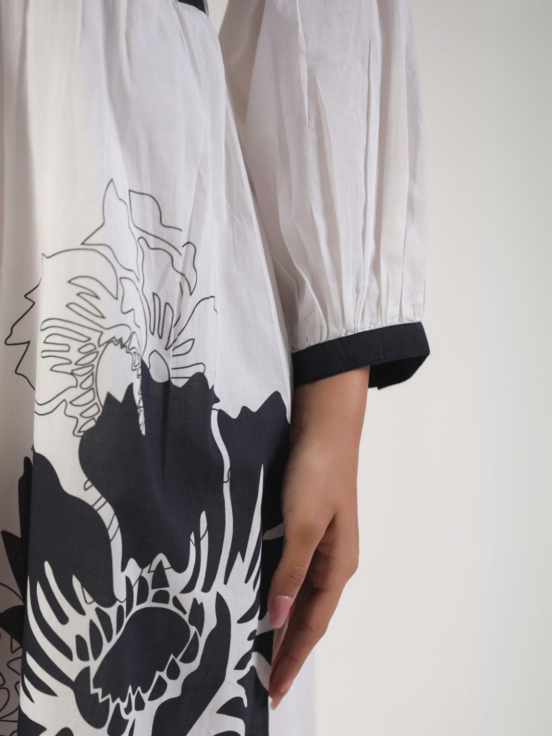 Monochrome Magic Cotton Dress
