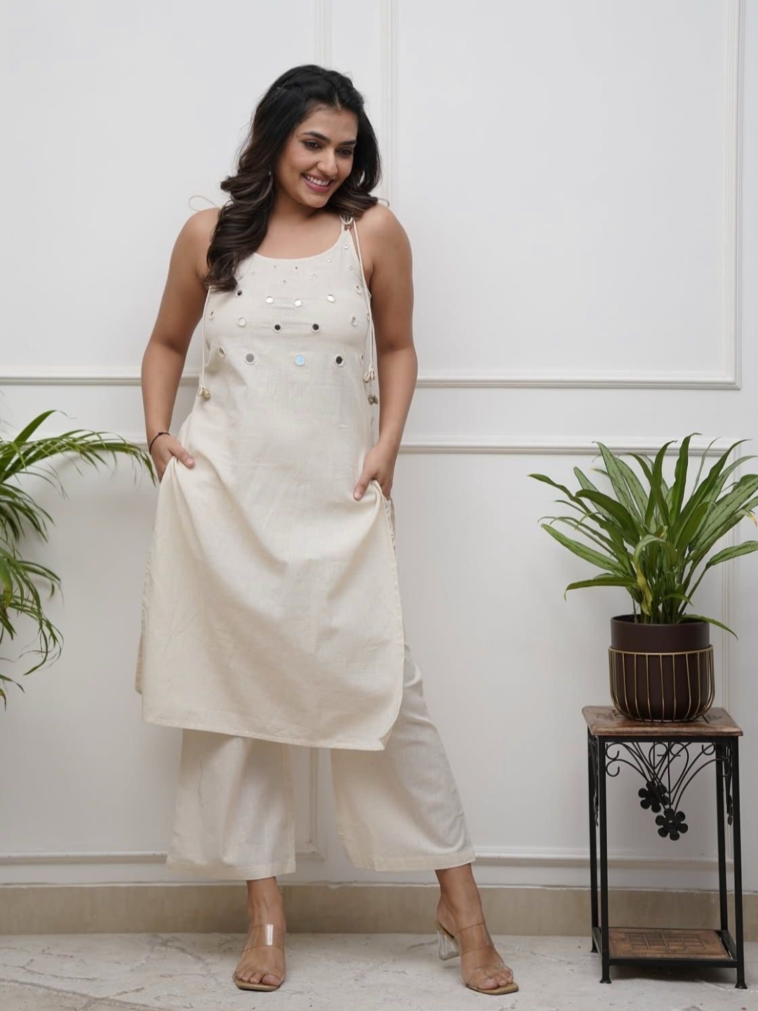 Mirror Muse Spagetti Cotton Co-ord Set