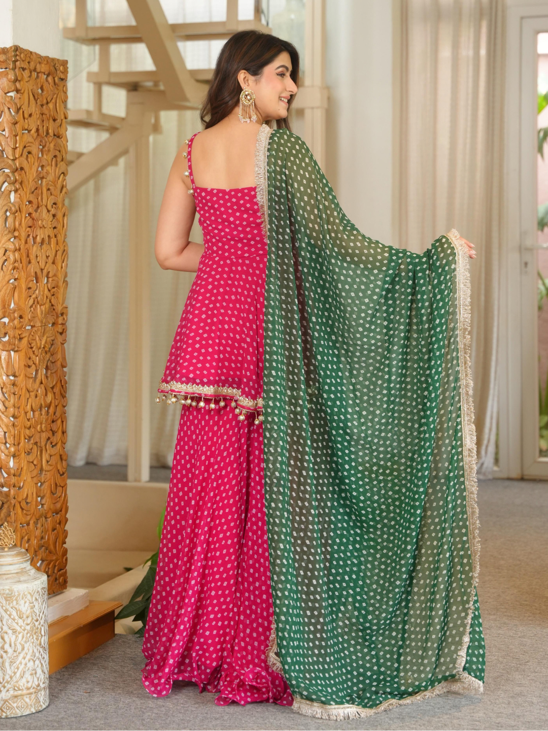 Royal Bandhani Palazzo Set