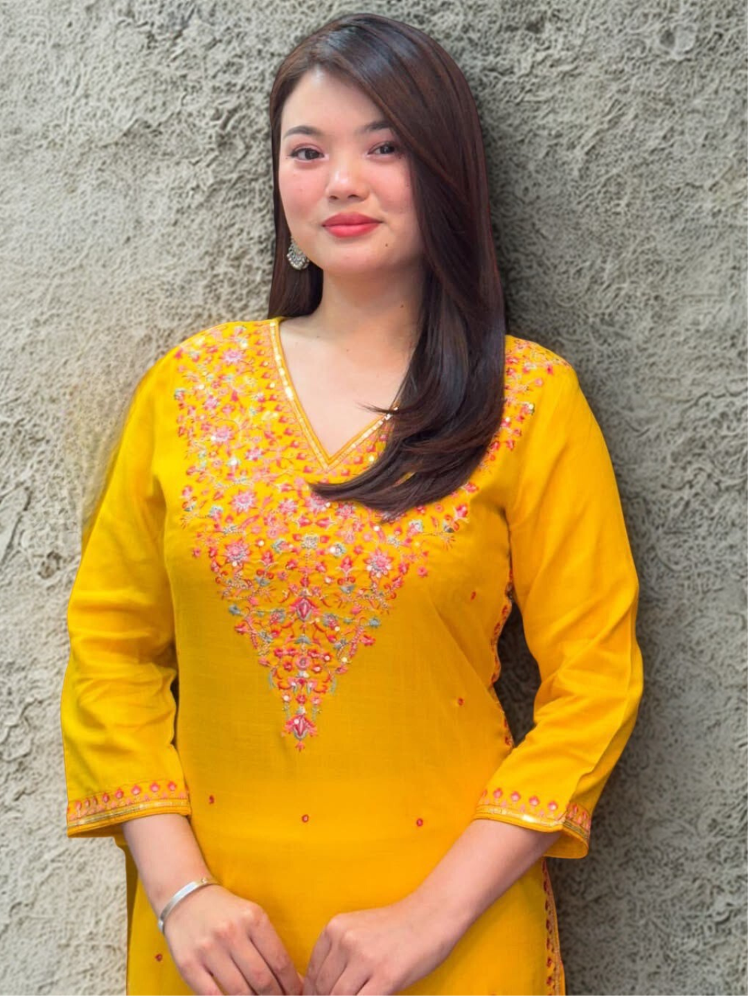 Luxe Banana Silk Kurti Set