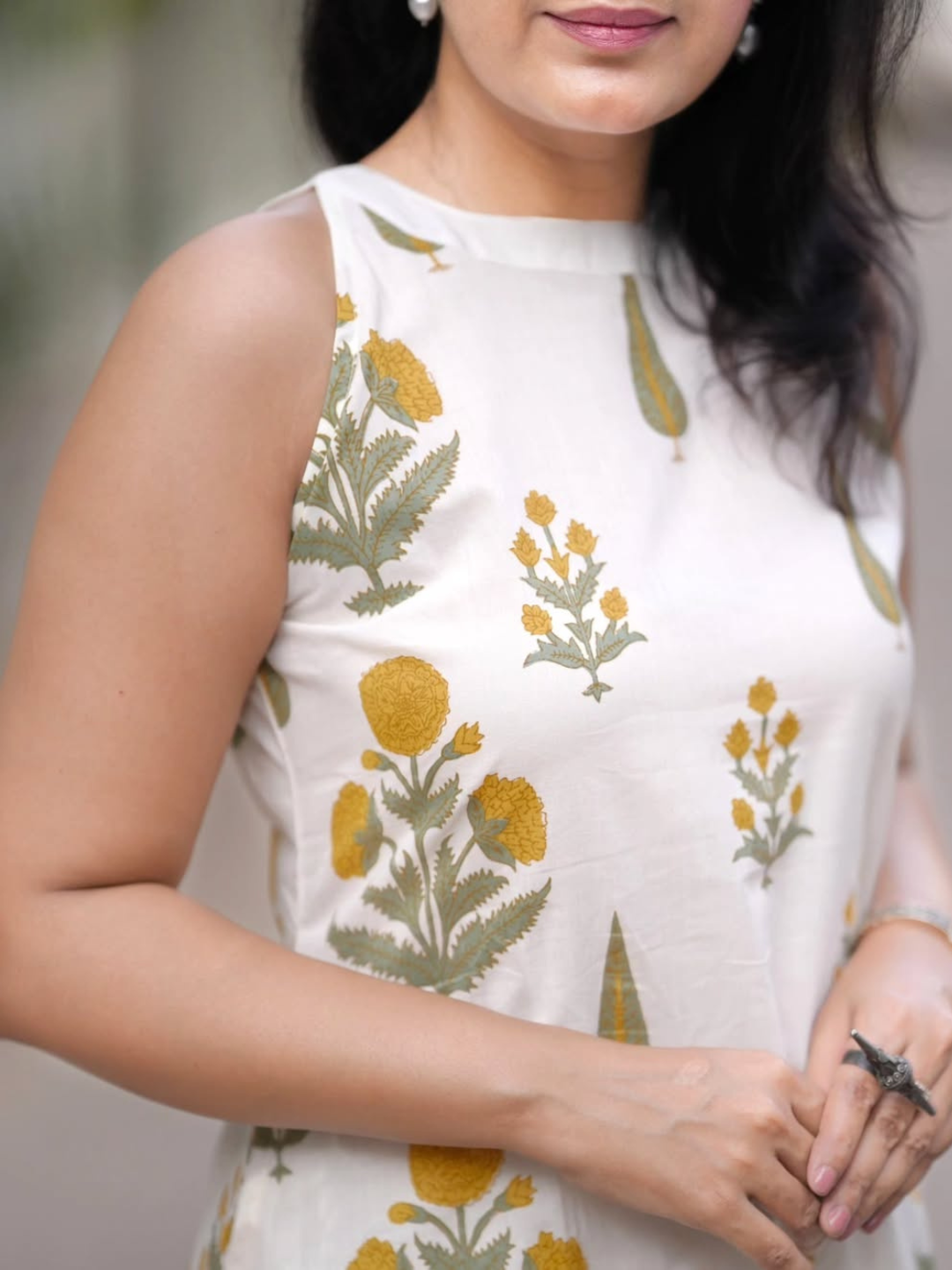 Ivory Muse Jaipuri Cotton Co-Ord Set