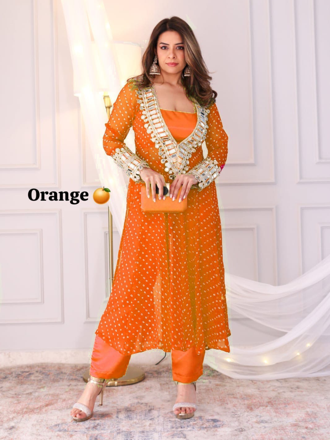 Mirror Magic Kurta Set with Bustier