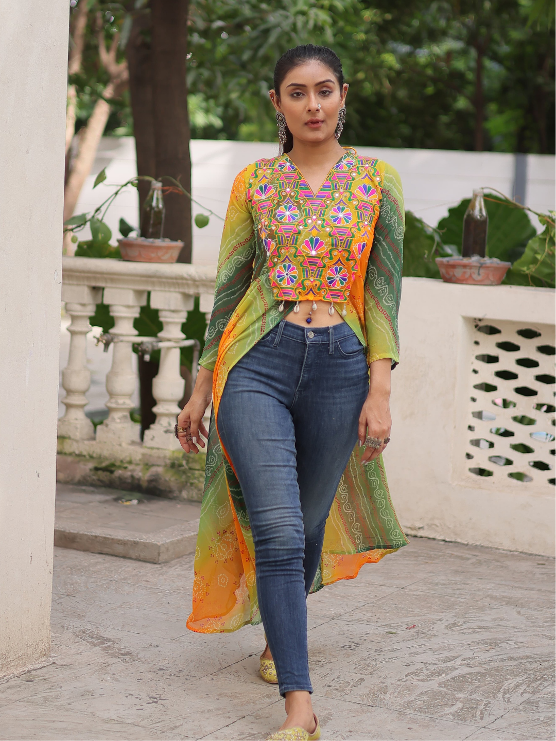 Fusion Flare Front-Open Kurti