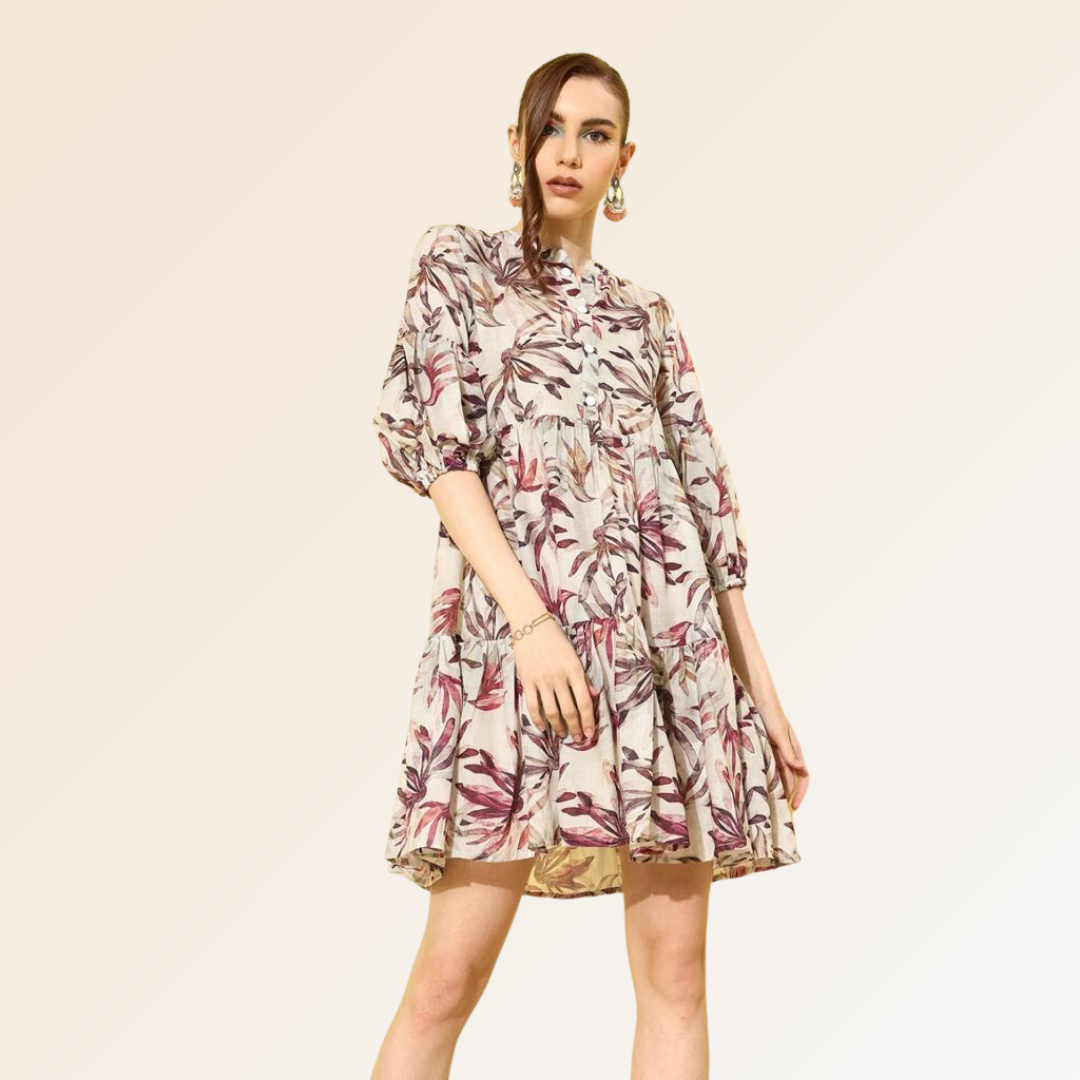 Ice Blue Knee Length Dress