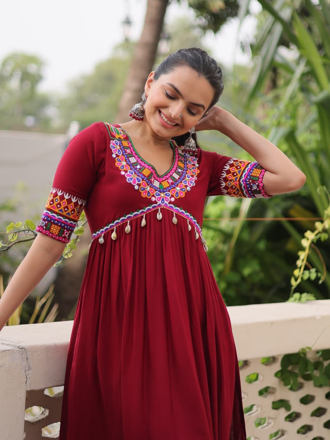 Navratri Kurti with Kodi Detailing