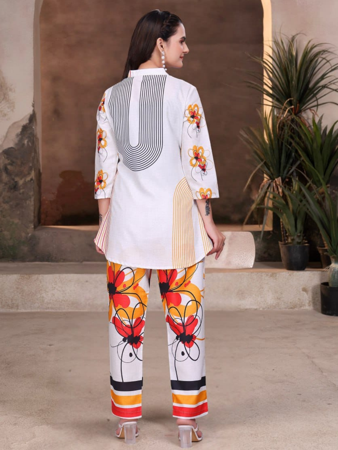 Vibrant Cotton Silk Digital Print Co-Ord Set