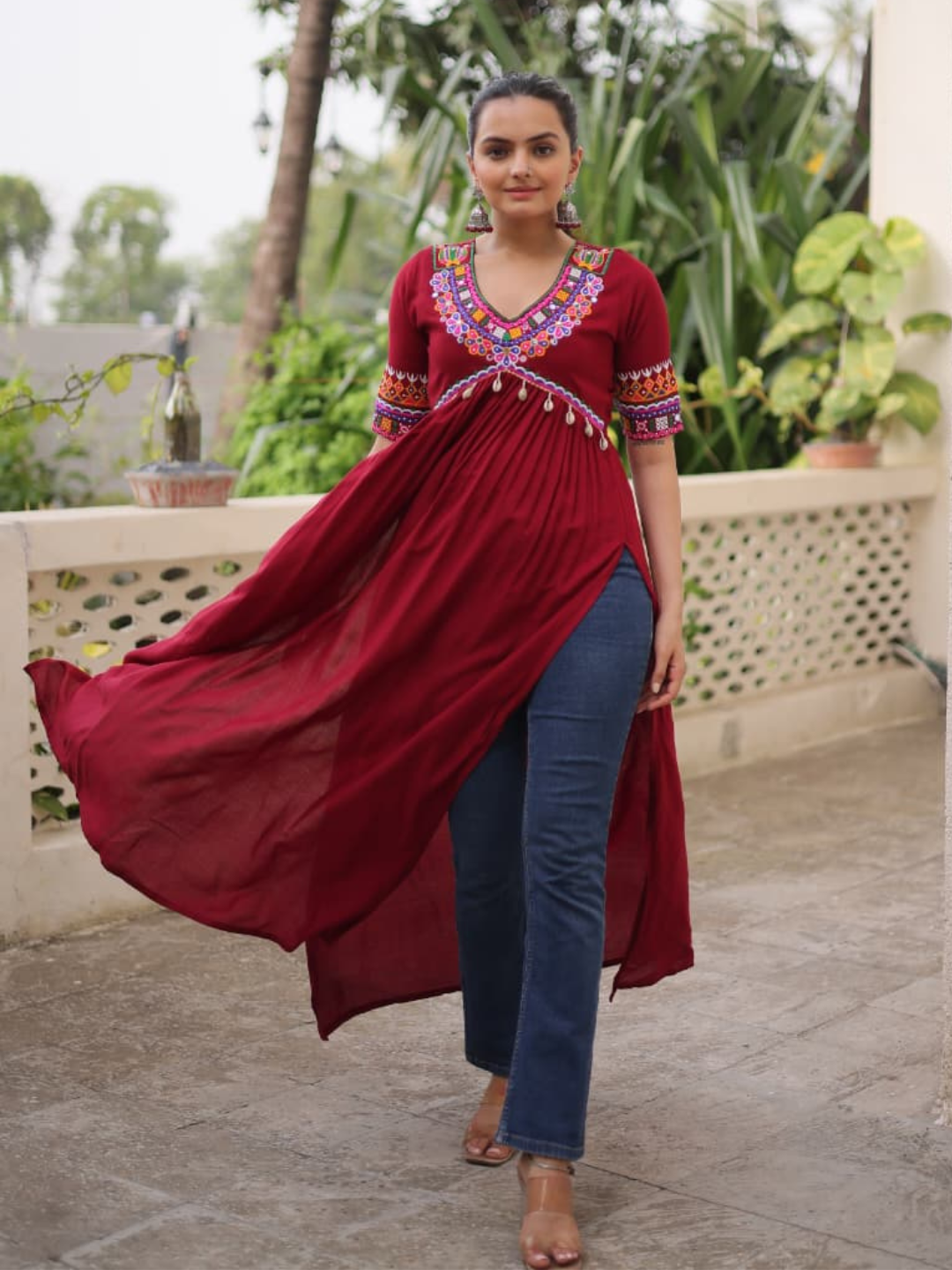 Navratri Kurti with Kodi Detailing