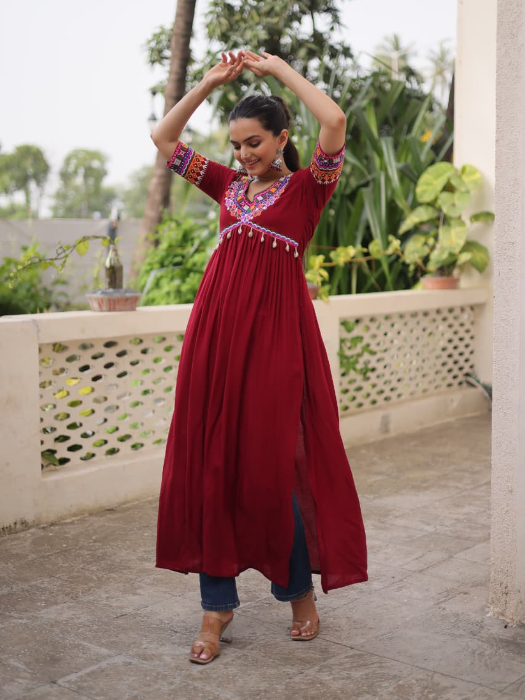 Navratri Kurti with Kodi Detailing