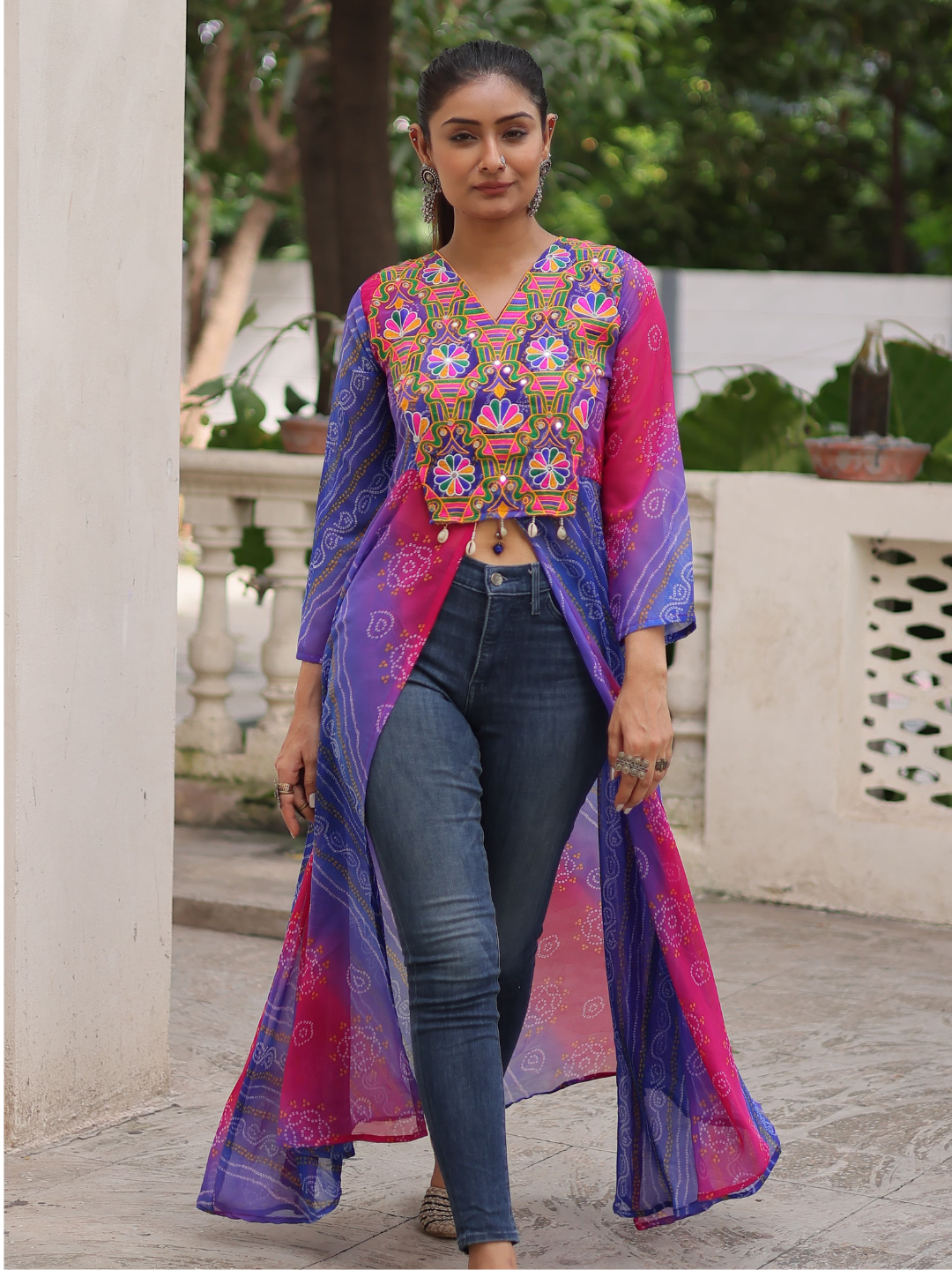 Fusion Flare Front-Open Kurti
