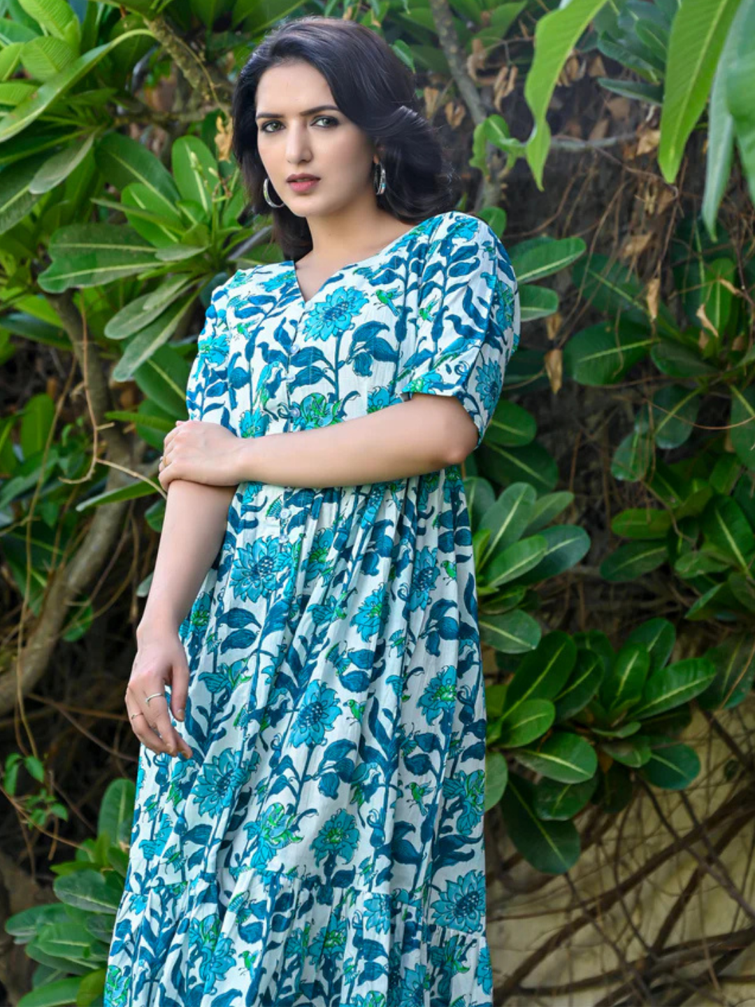 Fresh Floral Midi Dress