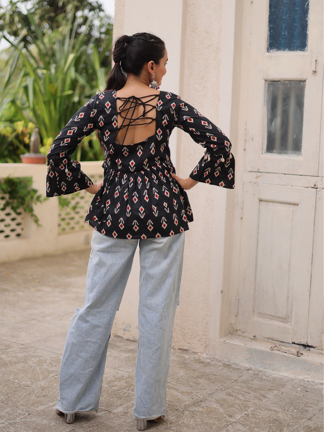 Navratri-Ready Flare – Cotton Printed Top