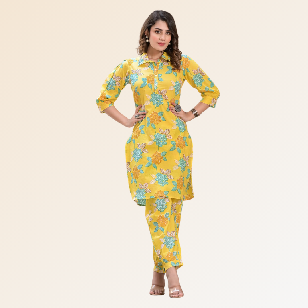 Yellow Floral Co-ord Set