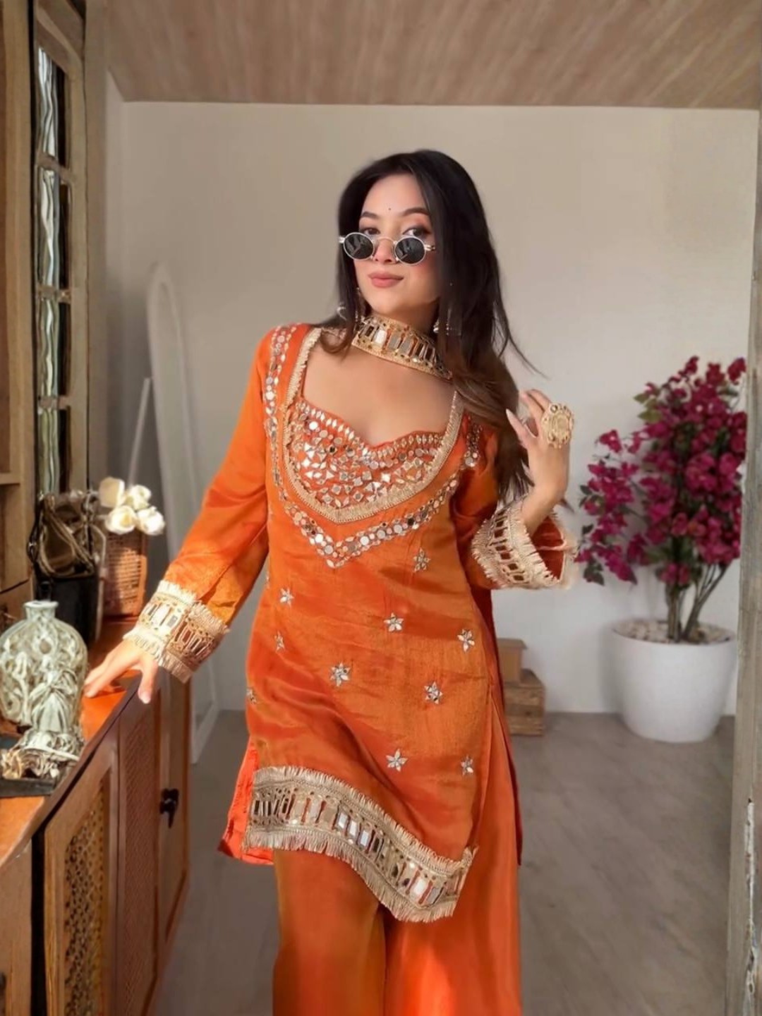 Understated Glam Fendy Silk Palazzo Set