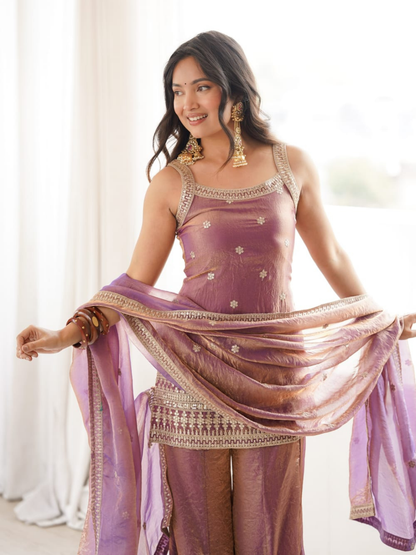 Shimmer & Grace Fendi Silk Sharara Set