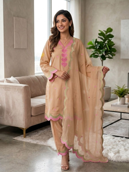 Farsi Mul Chanderi Salwar Set