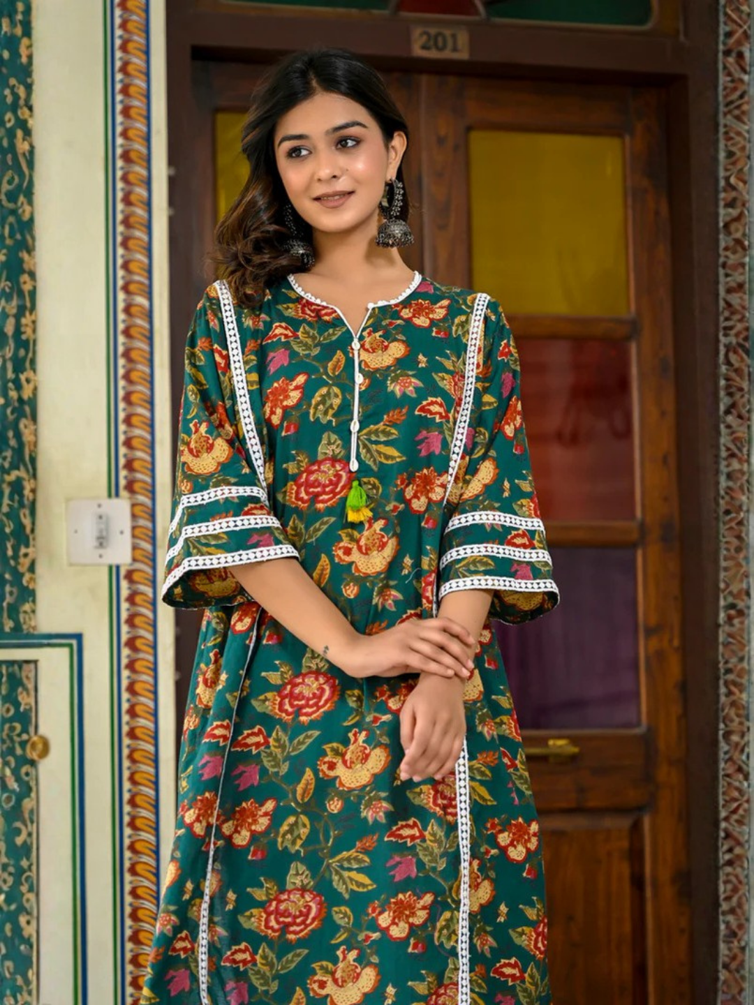 Breezy Bloom Cotton Chogha Set