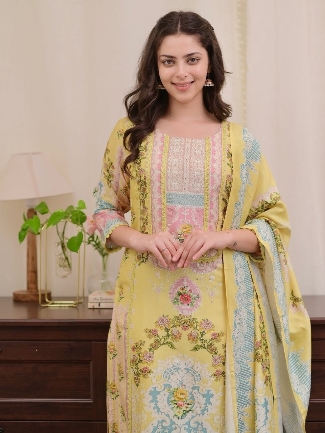 Sunshine And Pastels Soft Loom Dupatta Set
