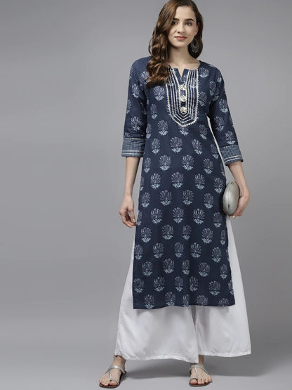 Indigo Block Print Kurti