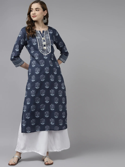 Indigo Block Print Kurti