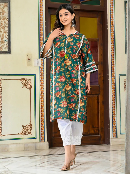 Breezy Bloom Cotton Chogha Set