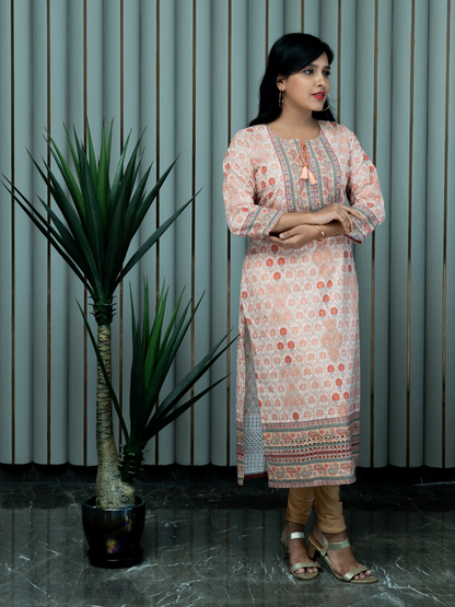 Ivory Schiffli Kurti