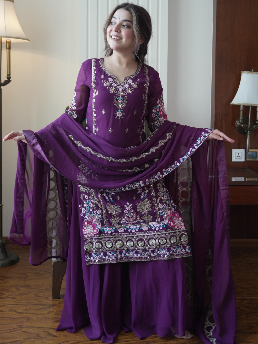 Celestial Floral Georgette Suit