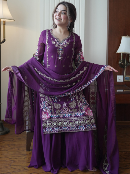 Celestial Floral Georgette Suit