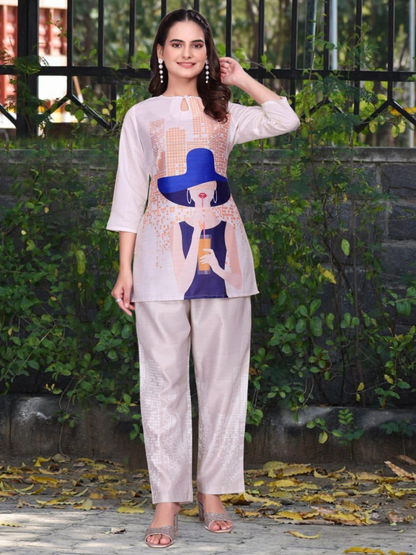 City Chic Co-ord Set with Urban Muse Print