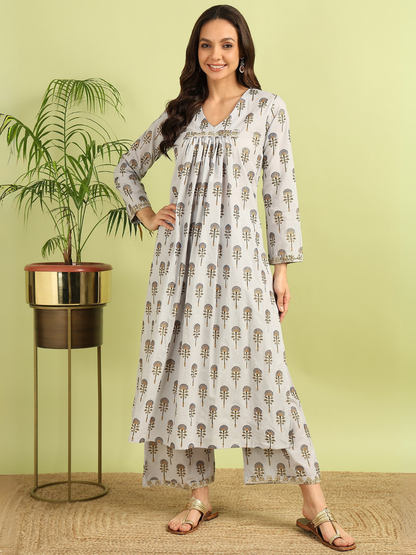 Breezy Hand-Block Cotton Co-Ord Set