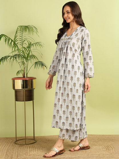 Breezy Hand-Block Cotton Co-Ord Set