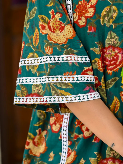 Breezy Bloom Cotton Chogha Set
