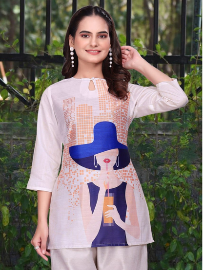 City Chic Co-ord Set with Urban Muse Print