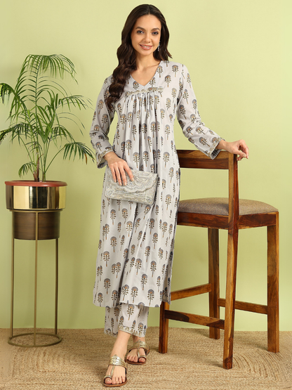 Breezy Hand-Block Cotton Co-Ord Set