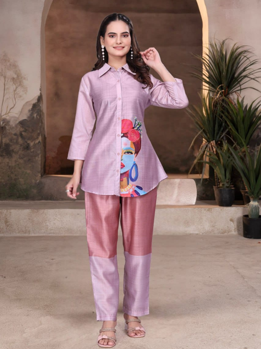 Fierce & Feminine Co-ord Set with Bold Face Art
