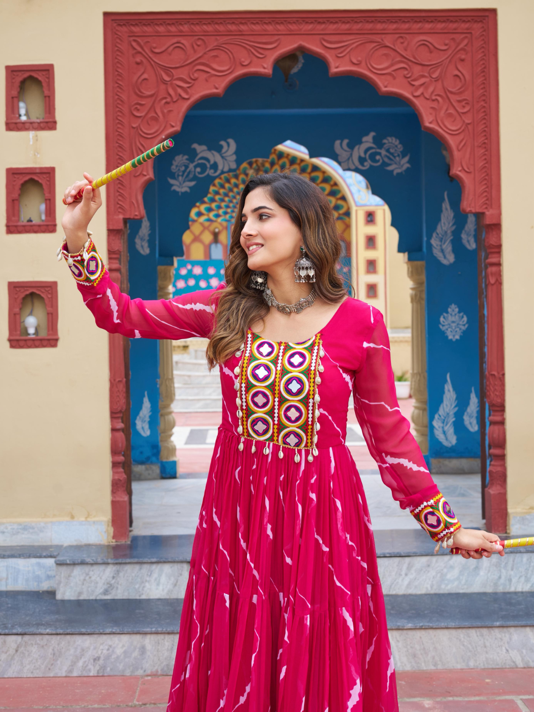 Navratri Gown with Kutchi Embroidery