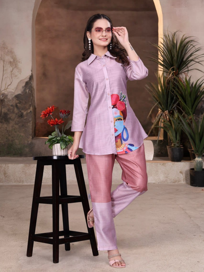 Fierce & Feminine Co-ord Set with Bold Face Art