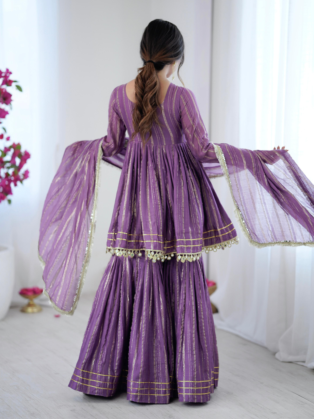 Mul Chanderi Sharara Set