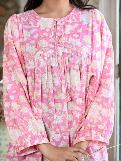 Blush Bloom Cotton Dress