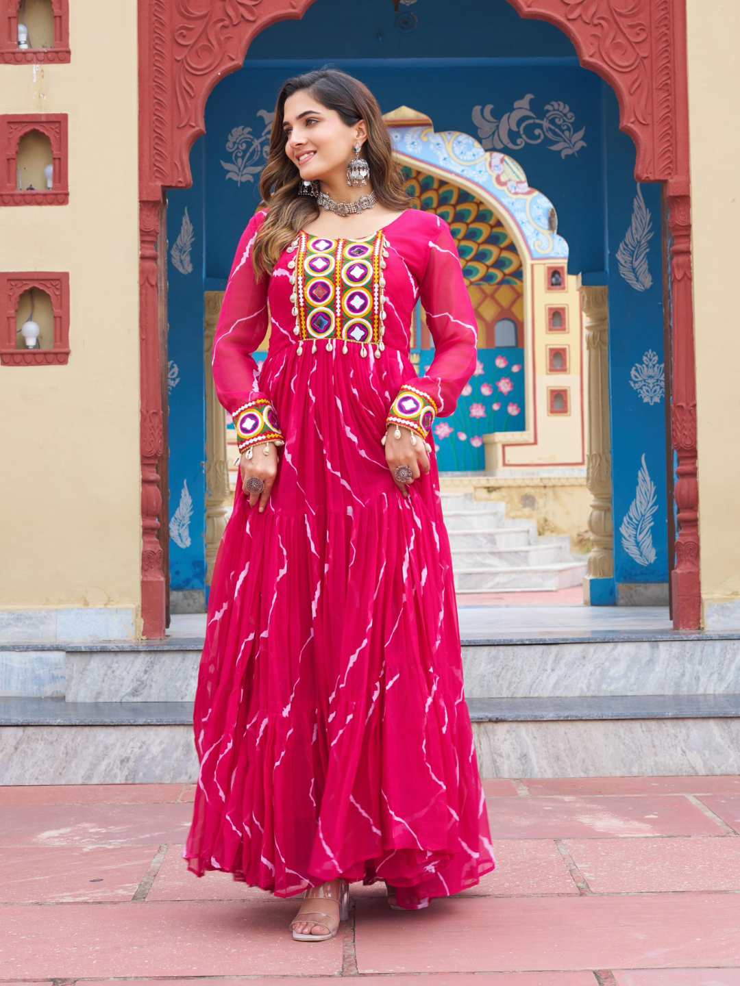 Navratri Gown with Kutchi Embroidery