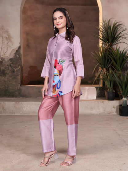 Fierce & Feminine Co-ord Set with Bold Face Art
