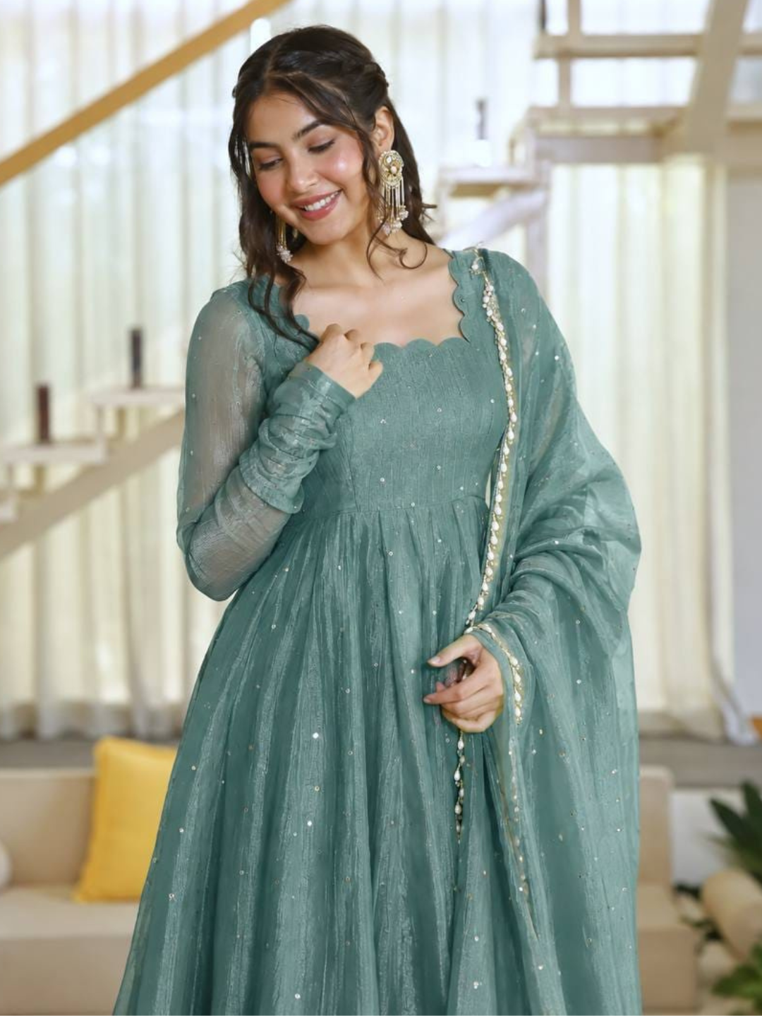Celebration Edit Premium Anarkali Dupatta Set